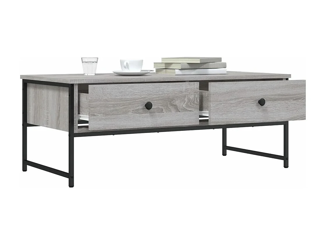 Tavolino Salotto Grigio Sonoma 101x49x39,5 cm Legno Multistrato