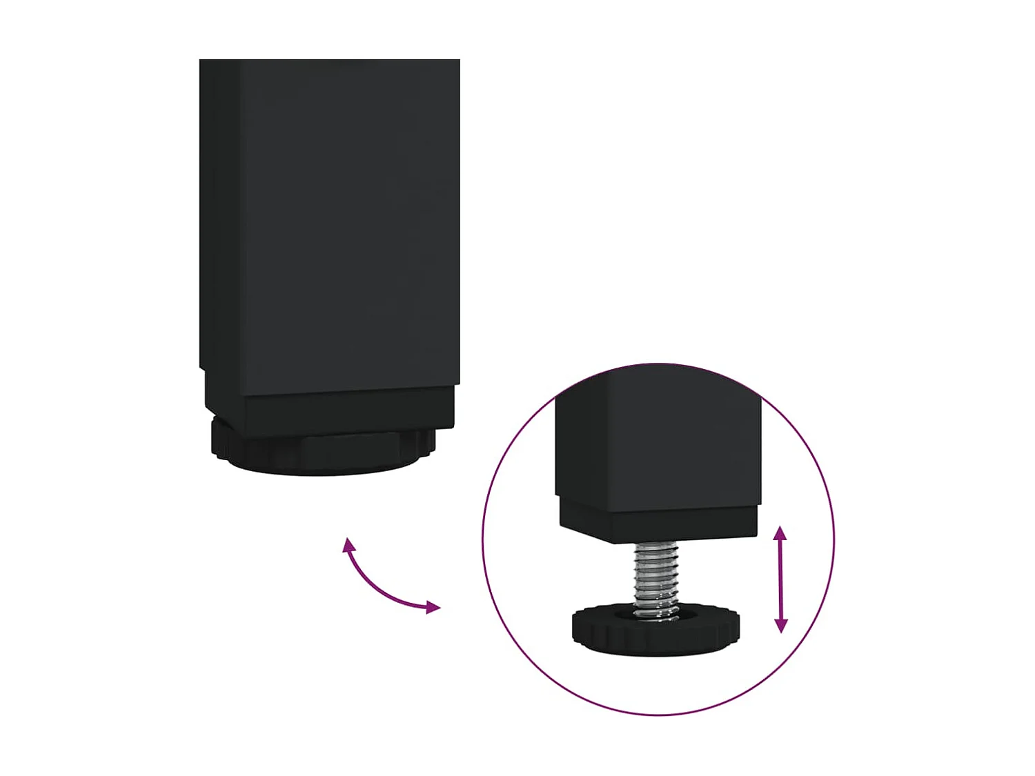 Tables basses avec dessus en verre noir 2 pcs 40x40x45 cm acier