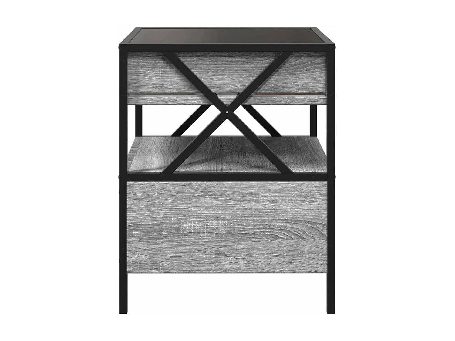 Table basse avec LED Infinity sonoma gris 40x40x51 cm