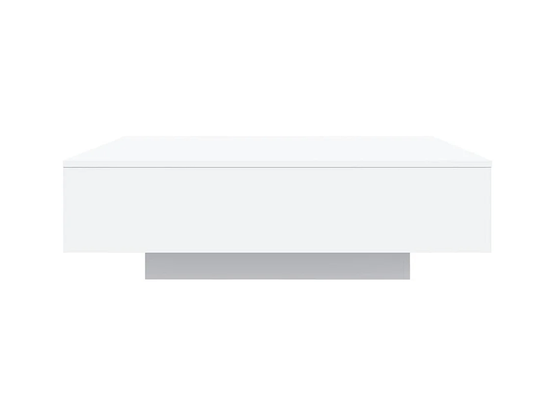 Table basse avec lumières LED blanc 100x100x31 cm