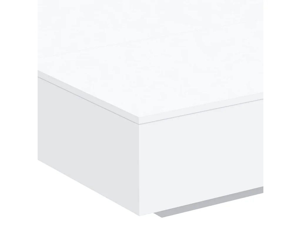 Table basse avec lumières LED blanc 100x100x31 cm