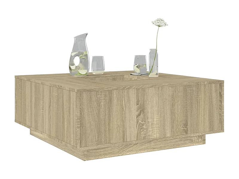 Tavolino Salotto Rovere Sonoma 100x100x40 cm Legno Multistrato