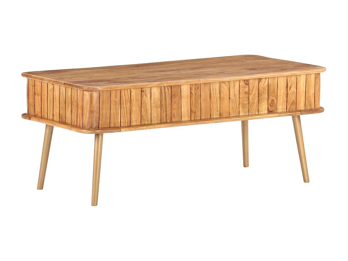 Mesa de centro madera maciza de acacia 100x50x40 cm