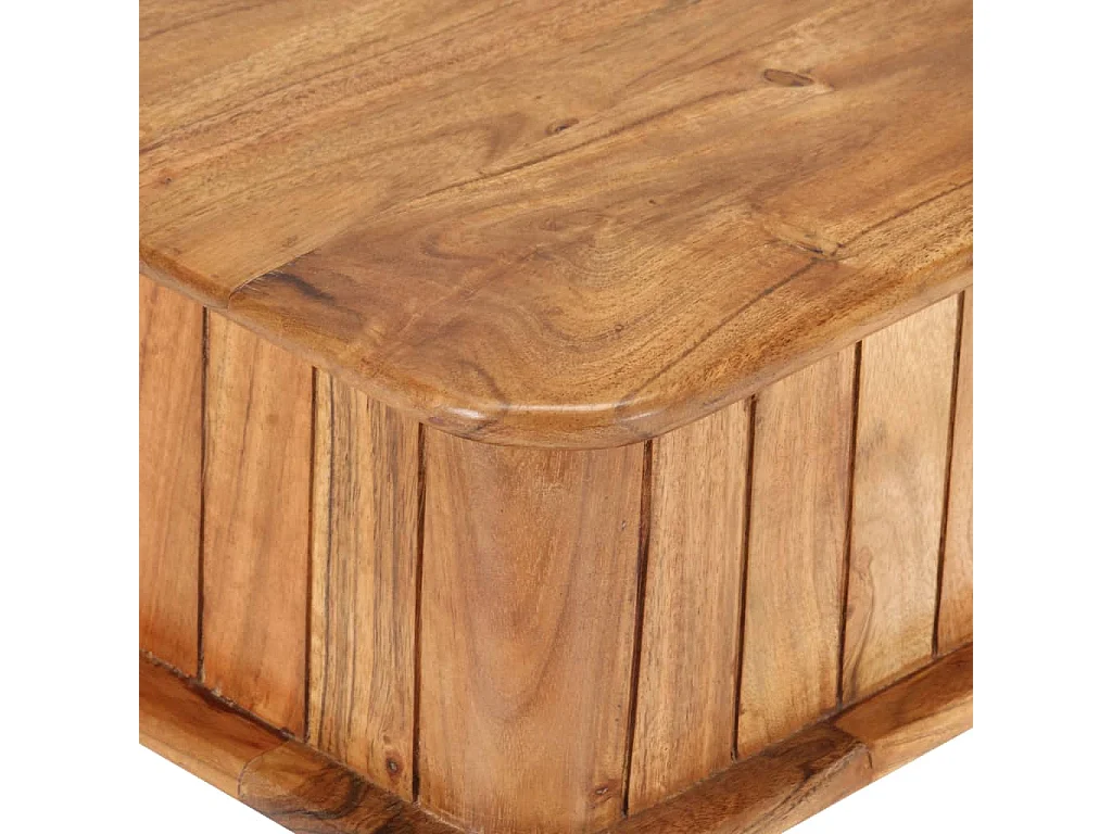Mesa de centro madera maciza de acacia 100x50x40 cm