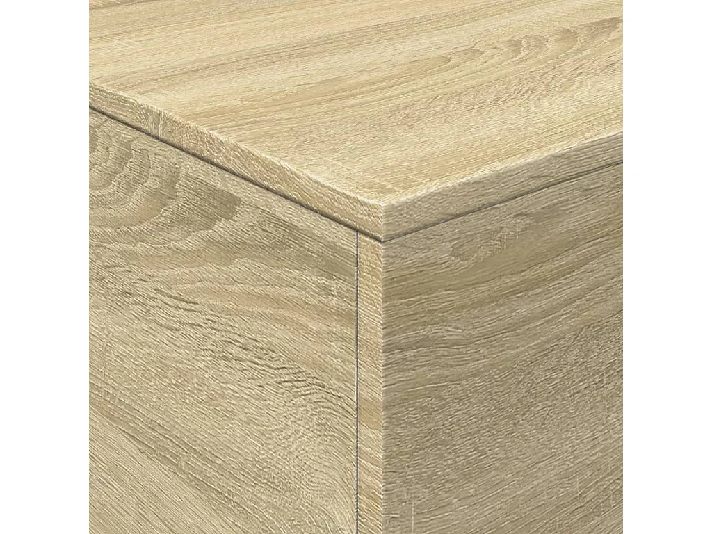 Tavolino da Soggiorno con Luci LED Rovere Sonoma 90x50x40 cm