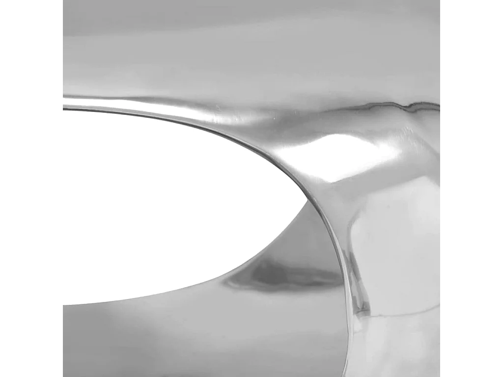 Tavolino da Salotto in Alluminio 50x50x30 cm Argento