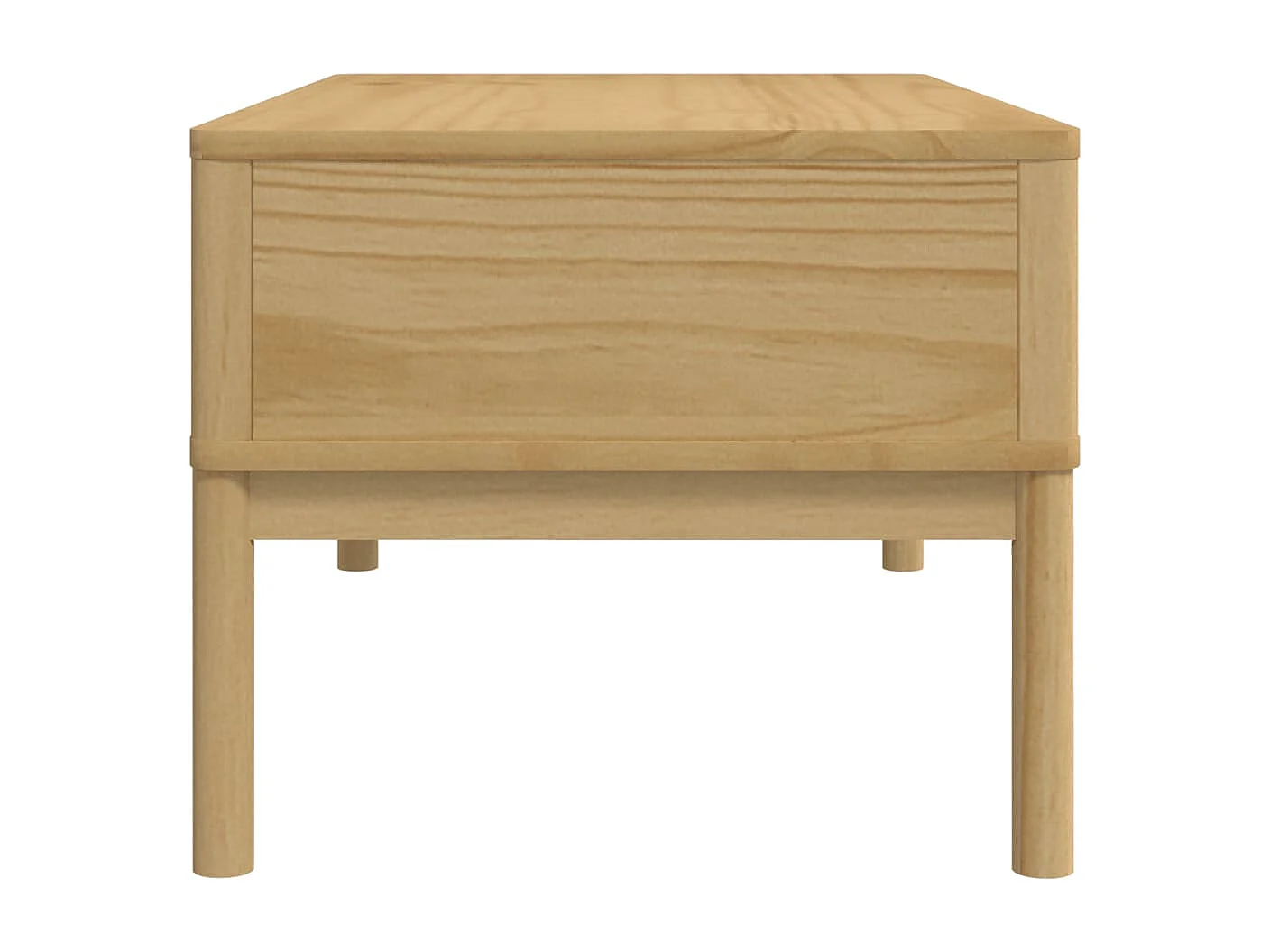 Table basse FLORO cire marron 99x55,5x45 cm bois massif de pin