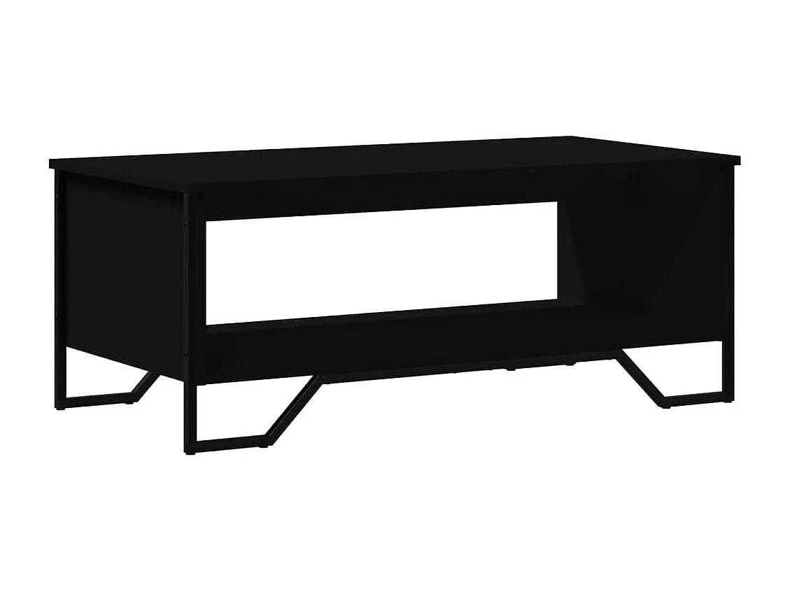 Tavolino da Salotto Nero 100x51x40 cm in Legno Multistrato