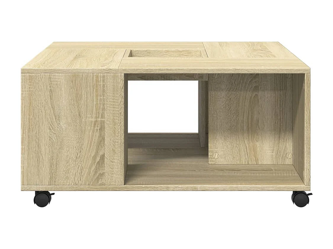 Tavolino da Salotto Rovere Sonoma 80x80x40 cm Legno Multistrato
