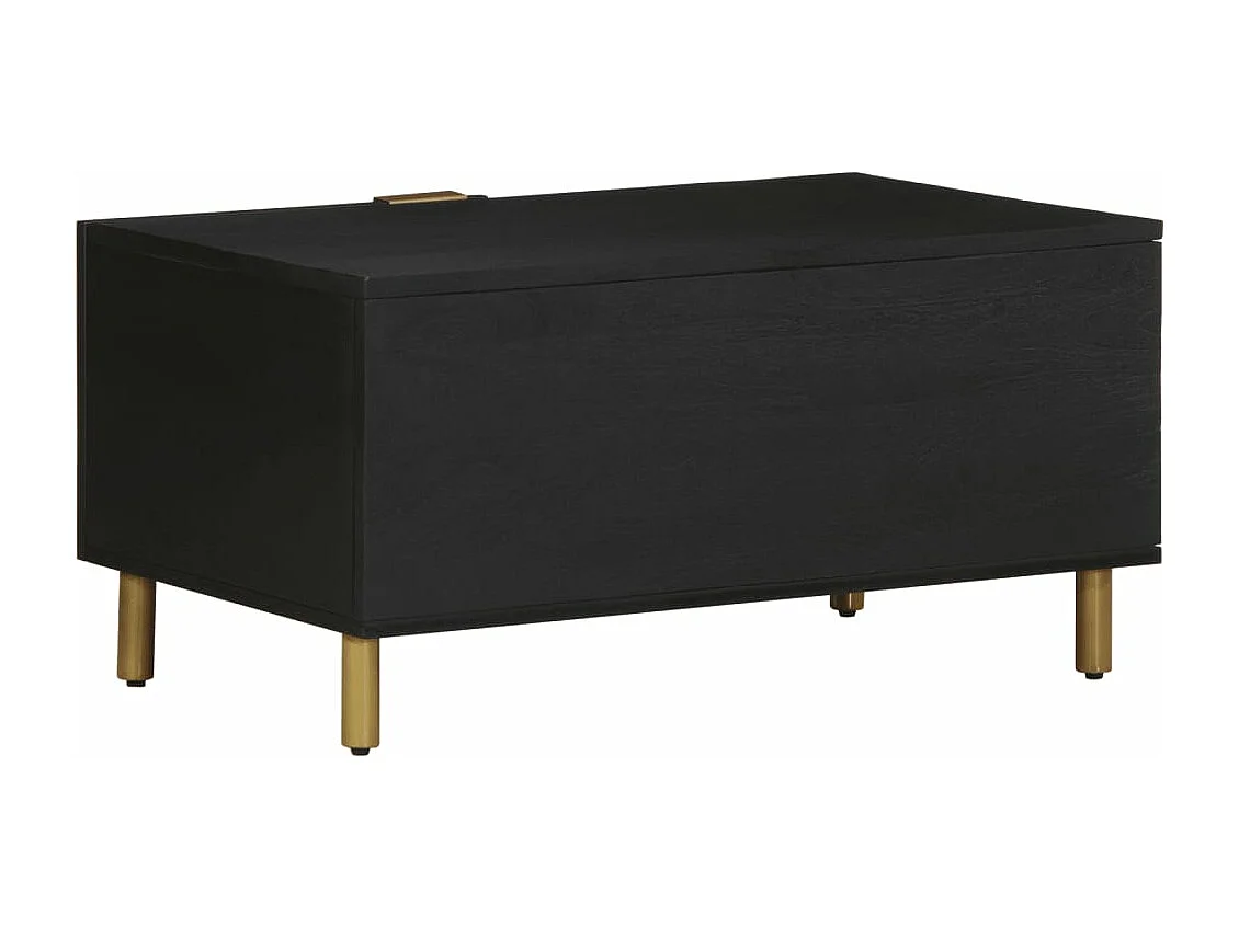 Tavolino da Salotto Nero 80x50x40 cm in Legno Multistrato