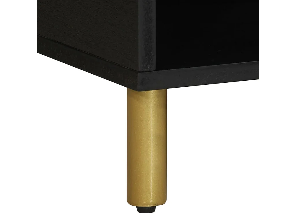 Tavolino da Salotto Nero 80x50x40 cm in Legno Multistrato