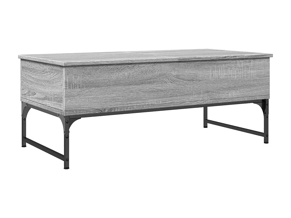 Mesa de centro 100x50x40cm deriv. madeira/metal cinzento sonoma