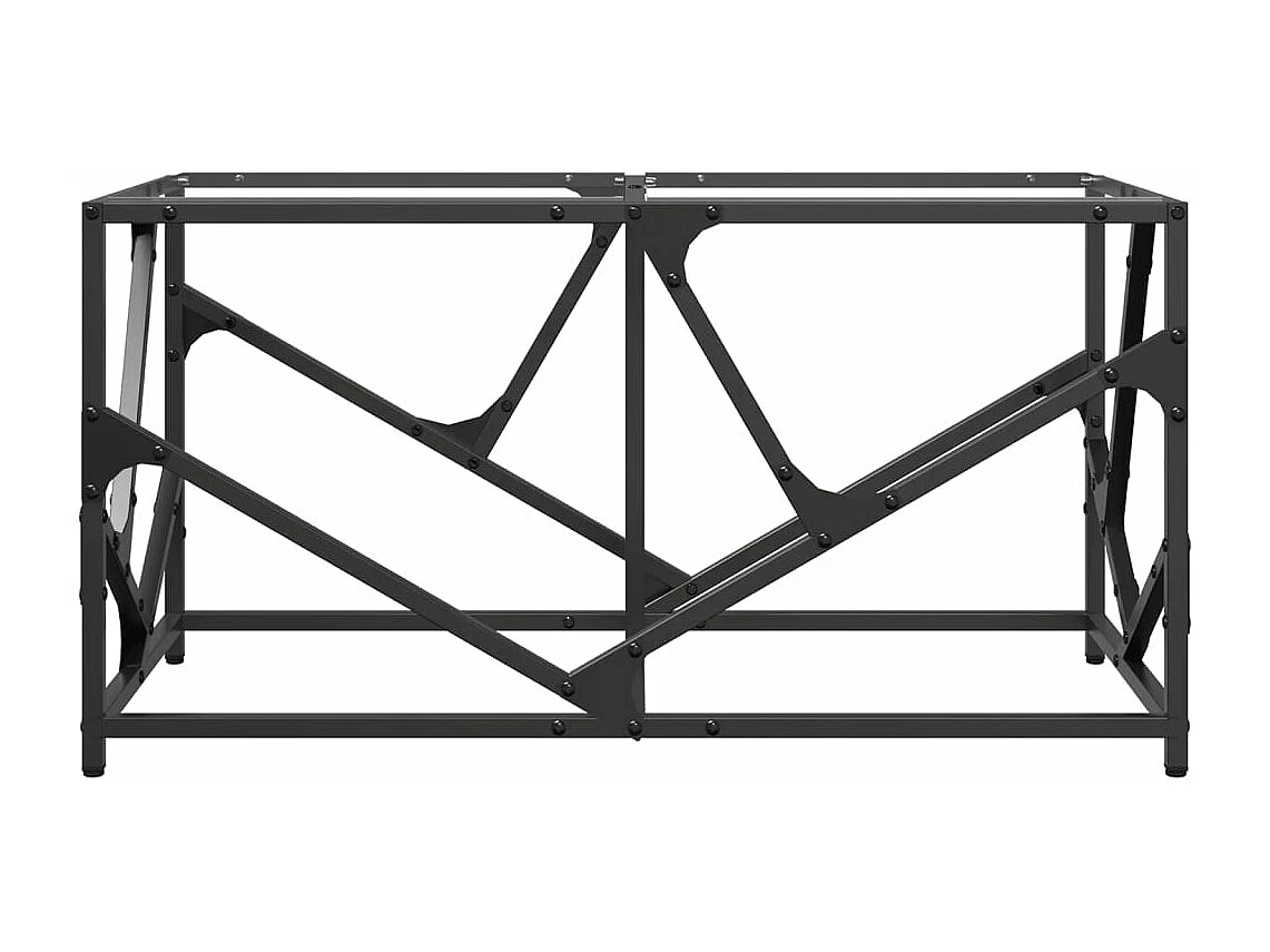 Table basse avec dessus en verre transparent 78,5x40x41cm acier