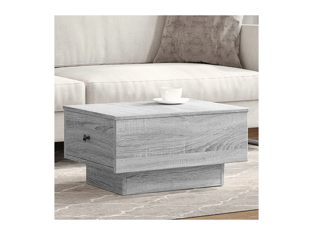 Table basse sonoma gris 60x45x31 cm bois d'ingénierie