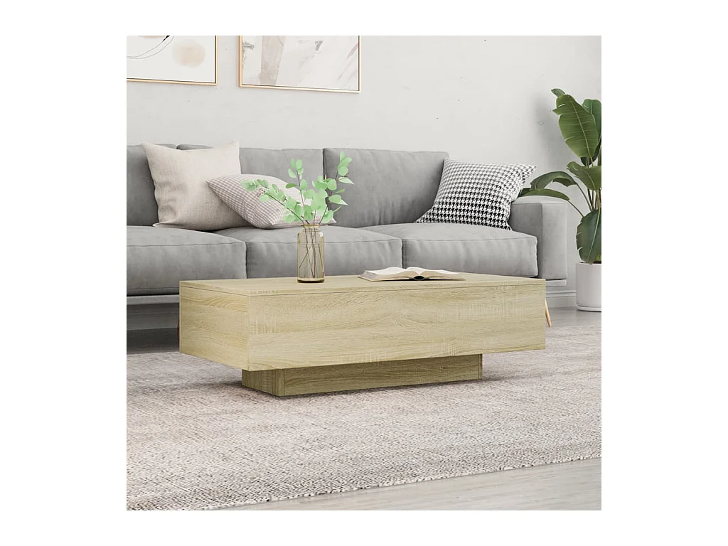 Tavolino Rovere Sonoma 100x49,5x31 cm in Legno Multistrato