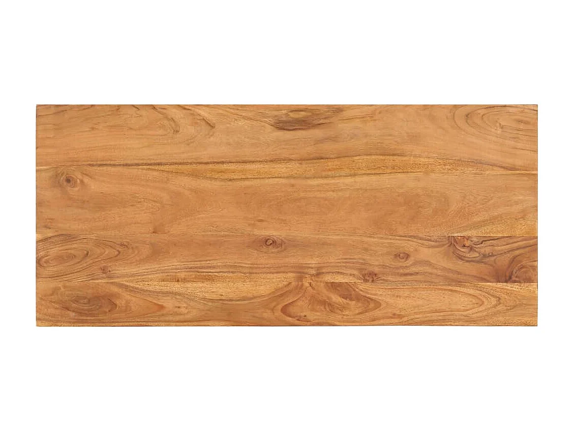 Tavolino da Salotto 100x45x33 cm in Legno Massello di Acacia
