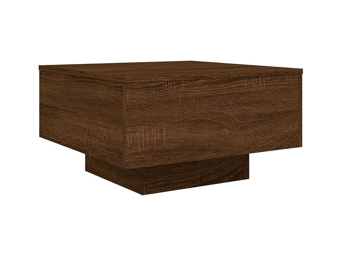 Salontafel 55x55x31 cm bewerkt hout bruin eikenkleur