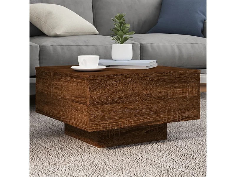 Couchtisch Braun Eichen-Optik 55x55x31 cm Holzwerkstoff