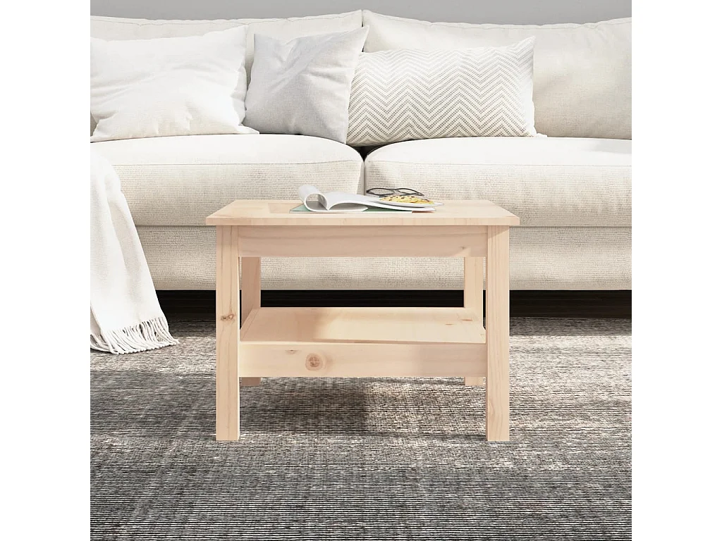 Table basse 55x55x40 cm Bois massif de pin