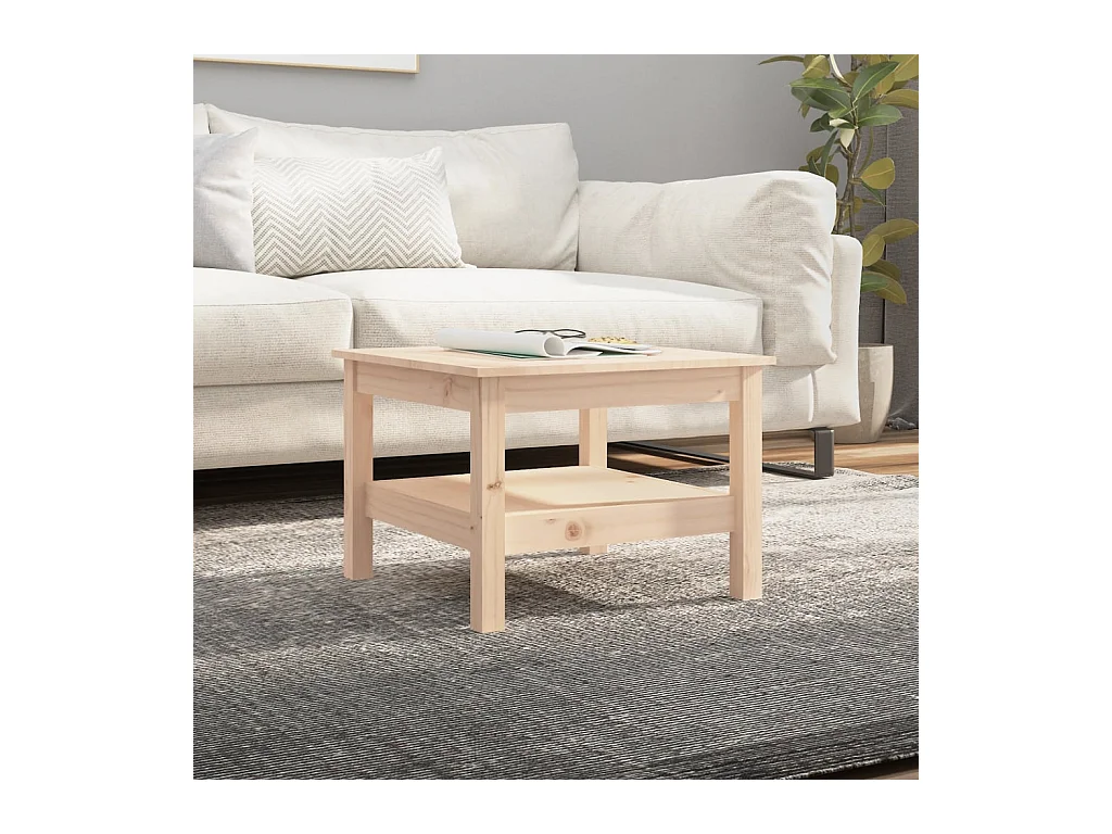 Salontafel 55x55x40 cm massief grenenhout