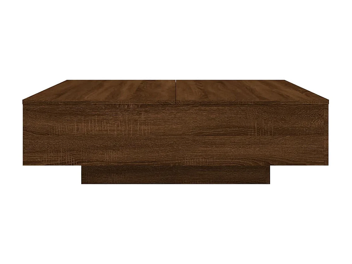 Table basse chêne marron 100x100x31 cm bois d'ingénierie