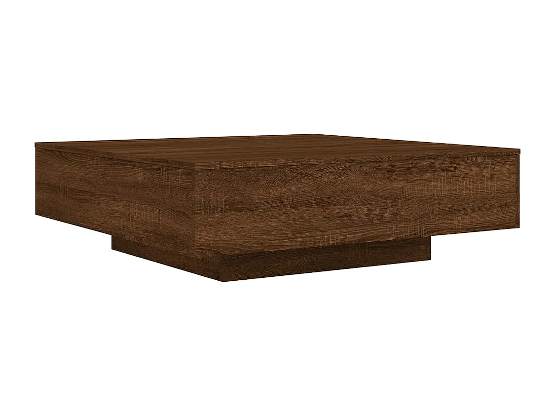 Table basse chêne marron 100x100x31 cm bois d'ingénierie
