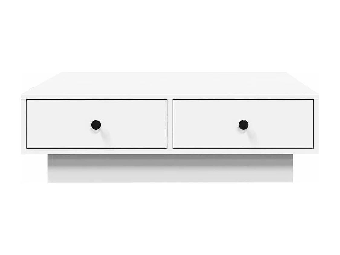 Table basse Blanc 90x90x28 cm Aggloméré