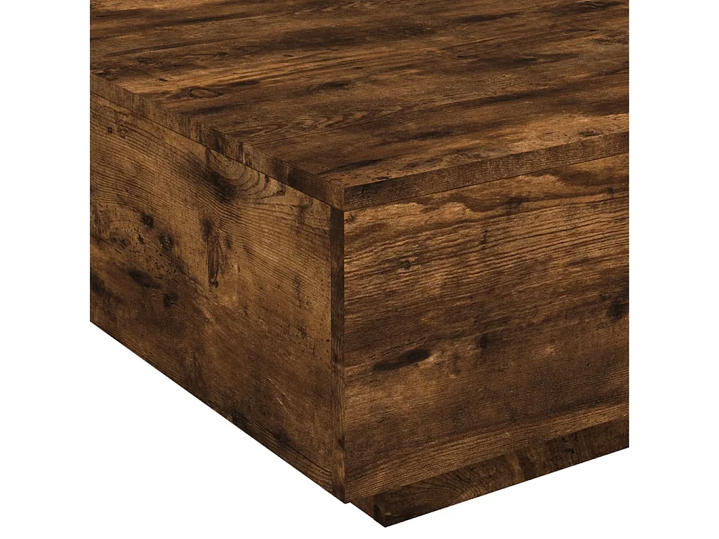 Tavolino da Salotto Rovere Fumo 80x80x31 cm Legno Multistrato