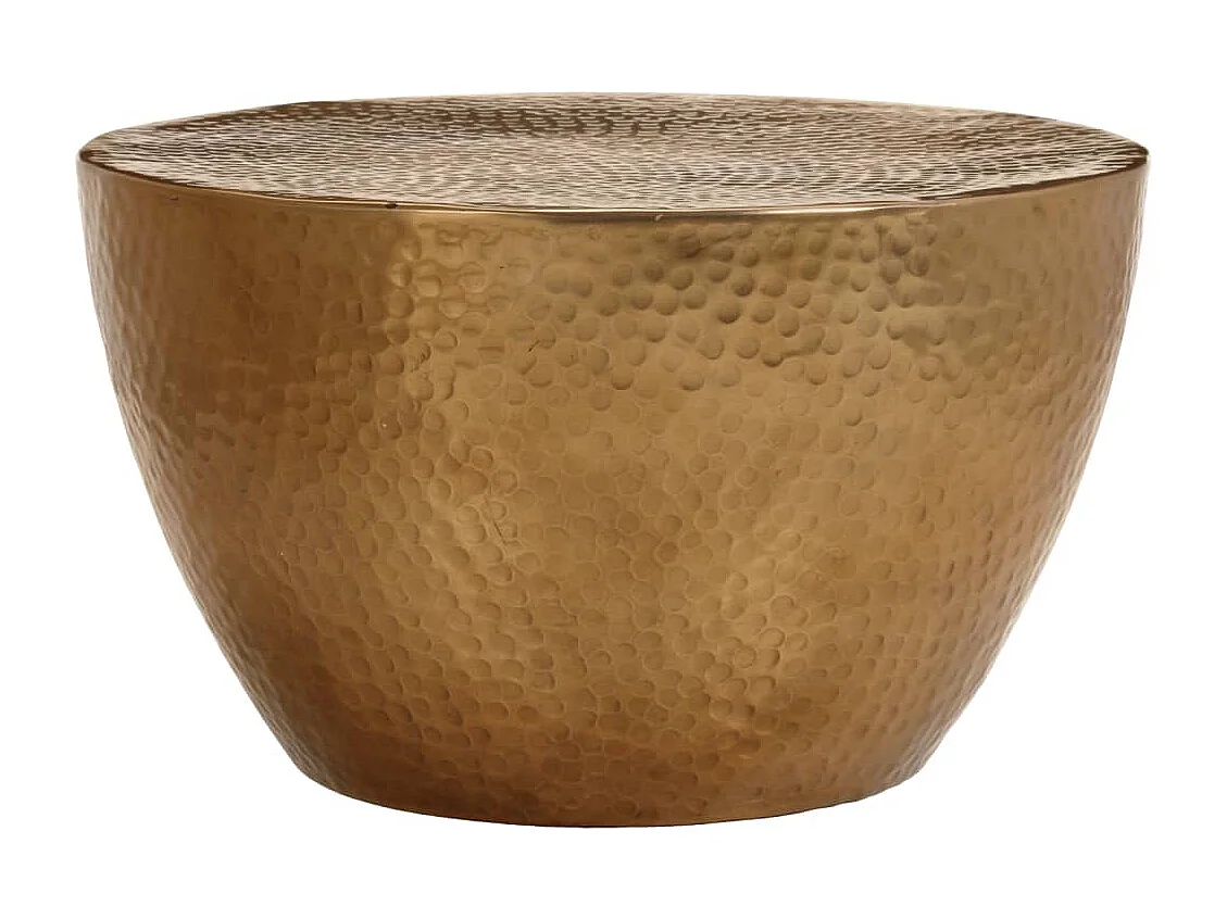 Mesa de centro em alumínio martelado Ø 50x30 cm bronze