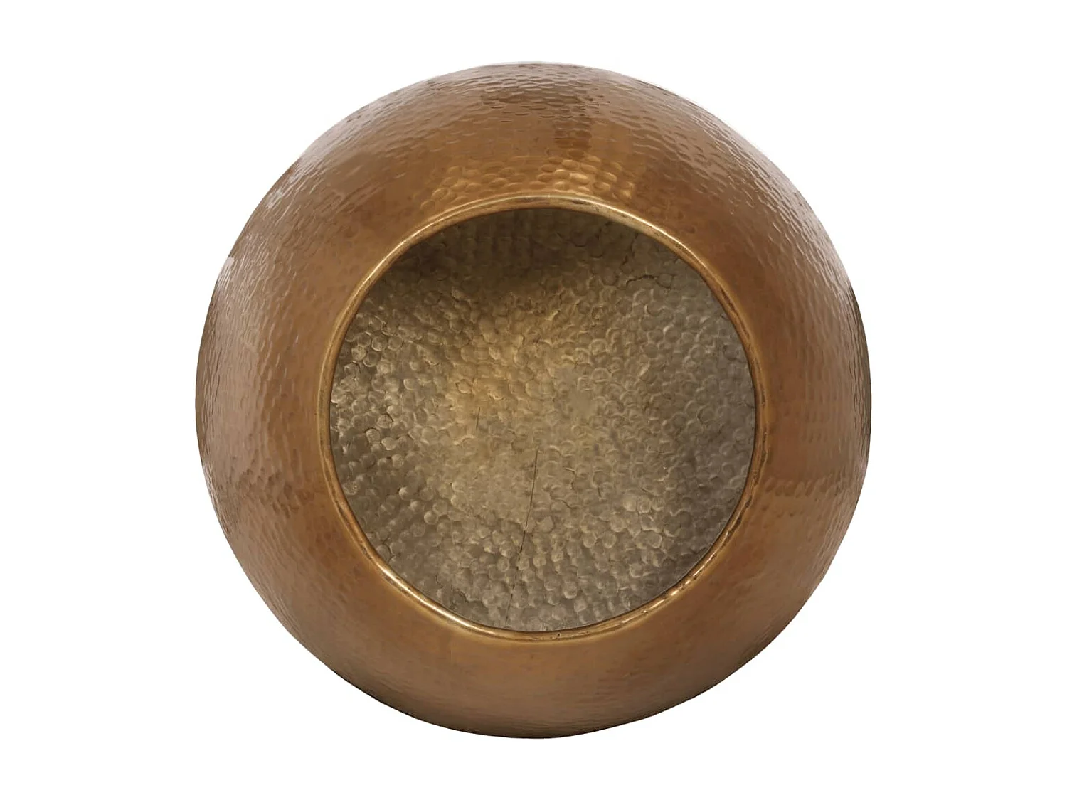 Mesa de centro em alumínio martelado Ø 50x30 cm bronze