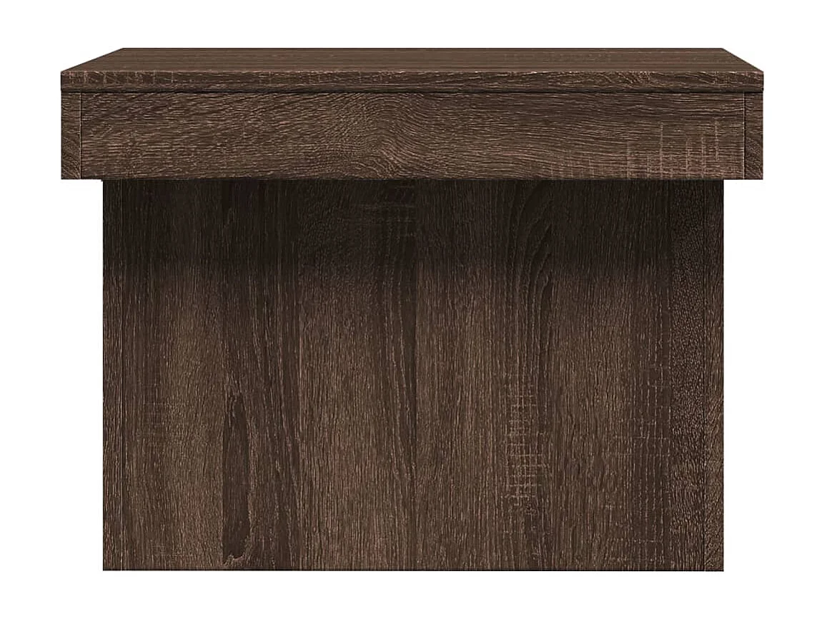 Mesa de centro 80x55x40 cm derivados madeira carvalho castanho