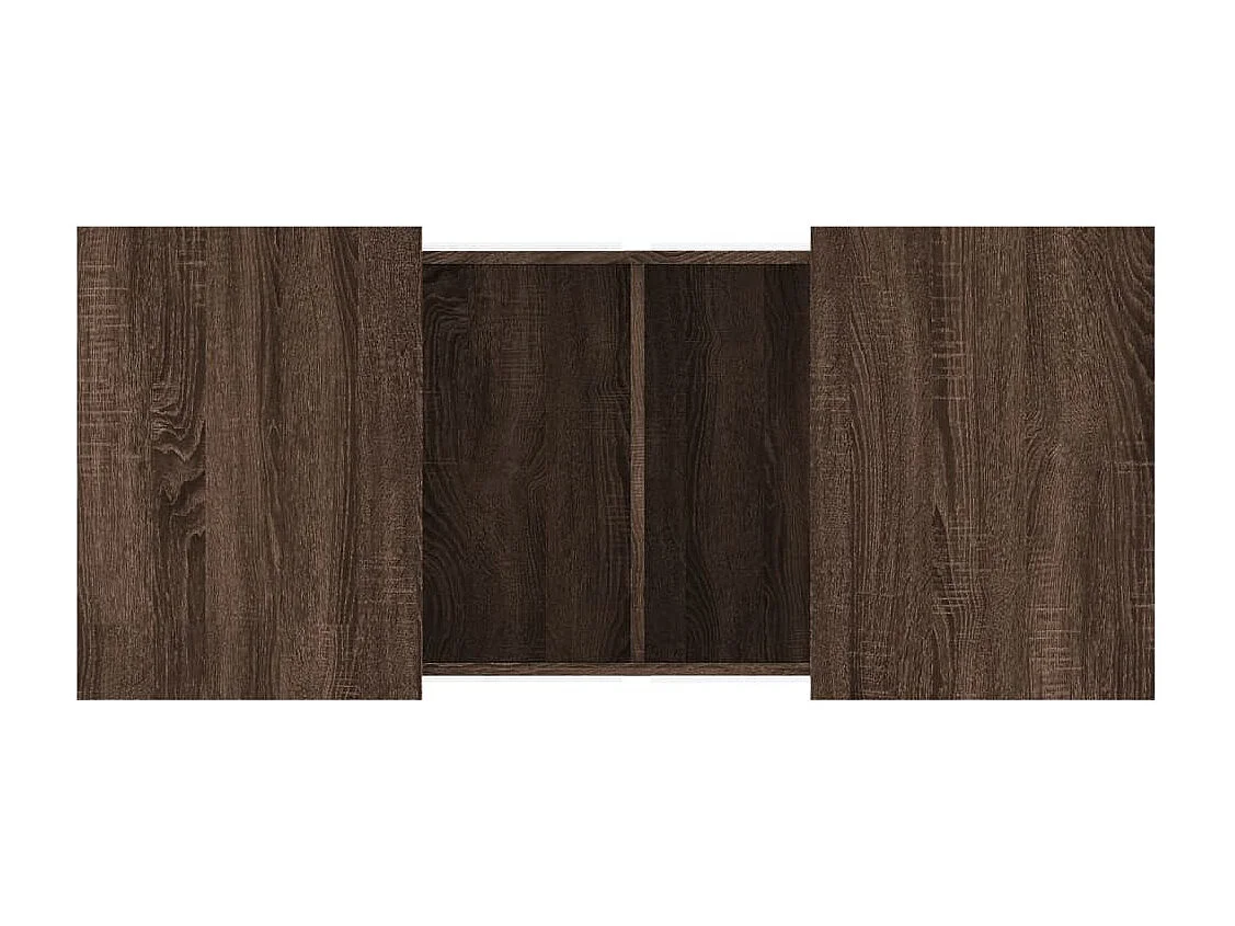 Mesa de centro 80x55x40 cm derivados madeira carvalho castanho