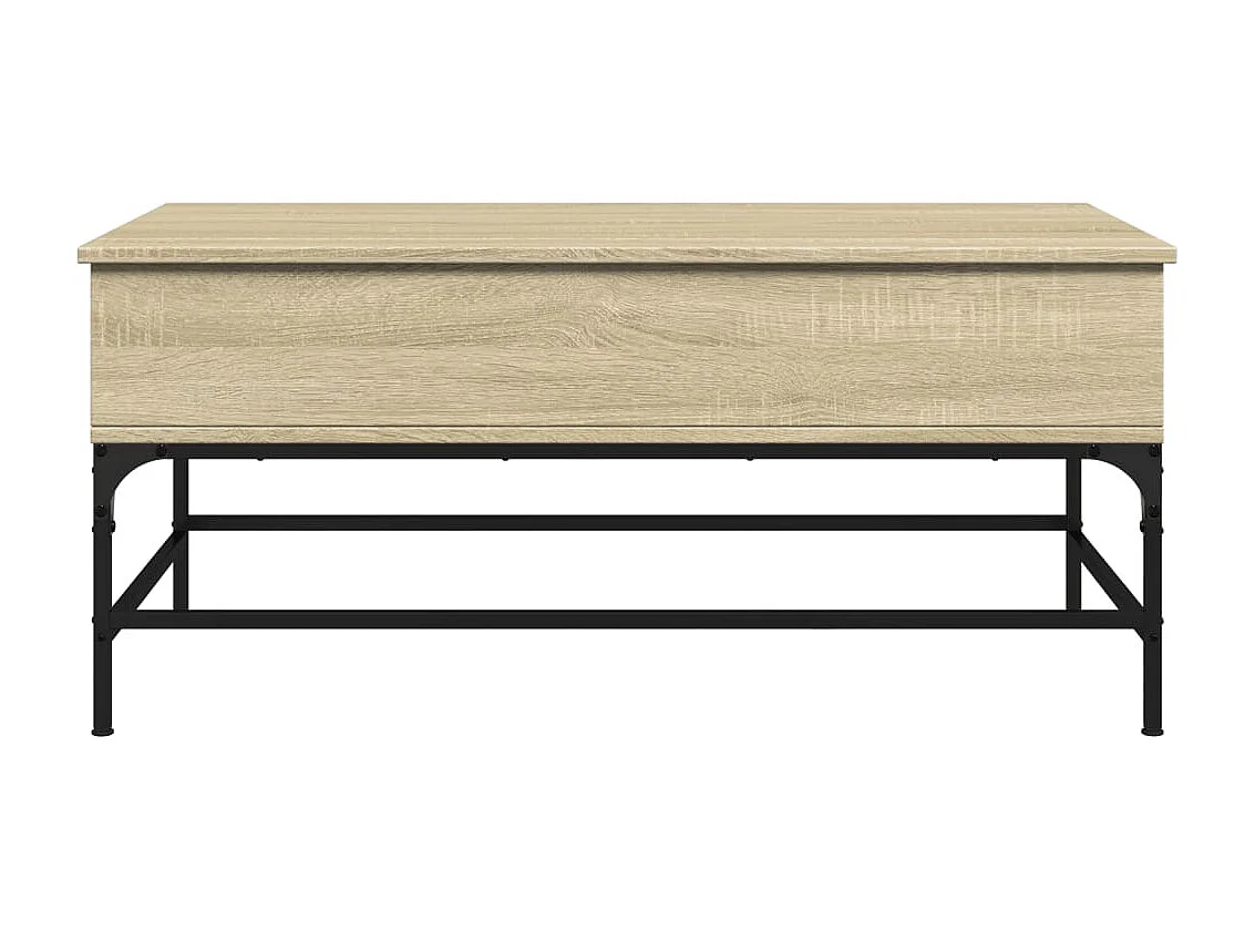 Tavolino Rovere Sonoma 100x50x45 cm Legno Multistrato e Metallo