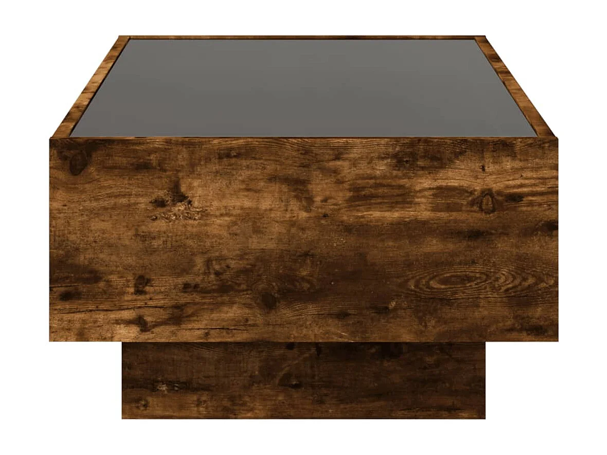 LED-Couchtisch Räuchereiche 90x50x30 cm Holzwerkstoff