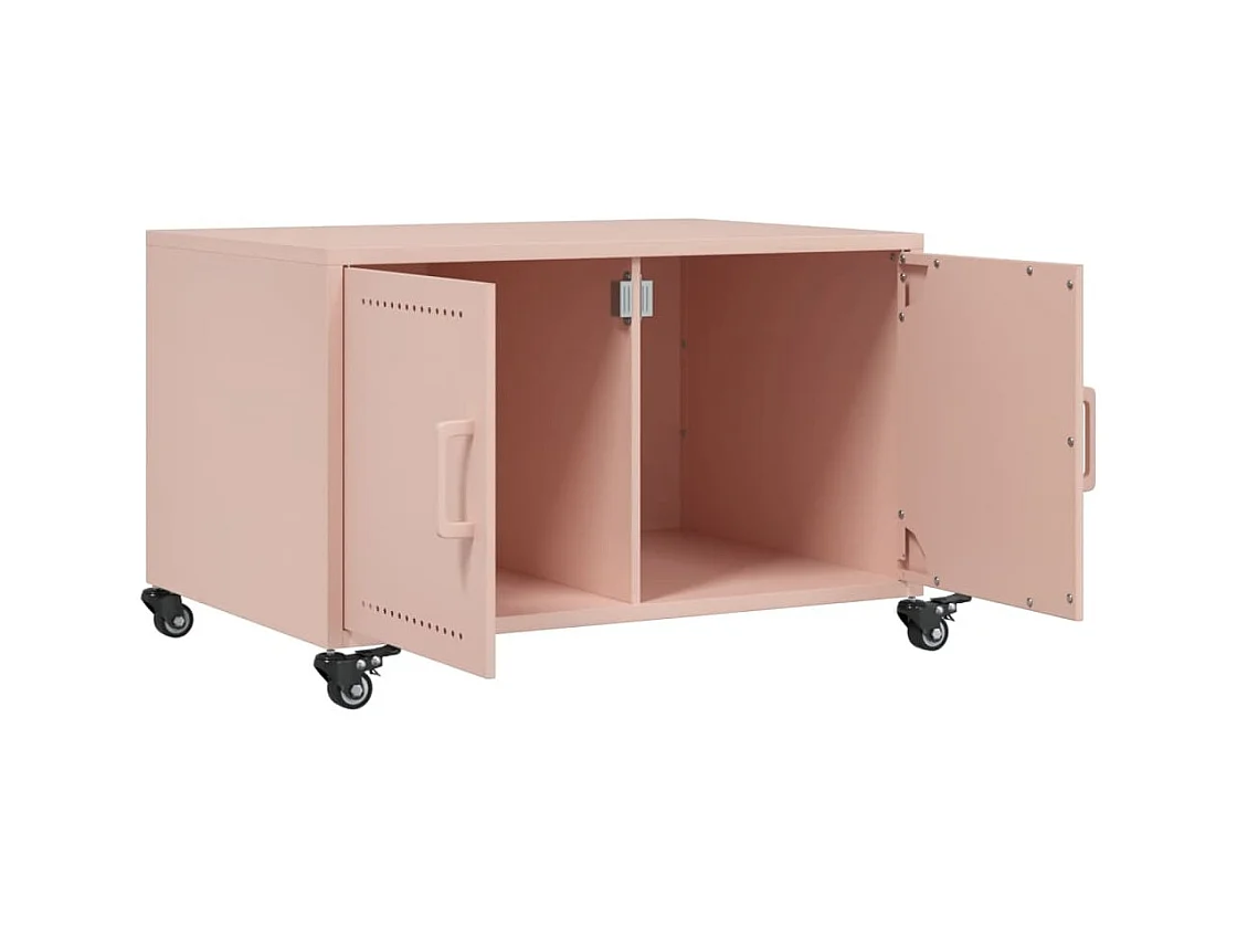 Table basse rose 68x50x43,5 cm acier