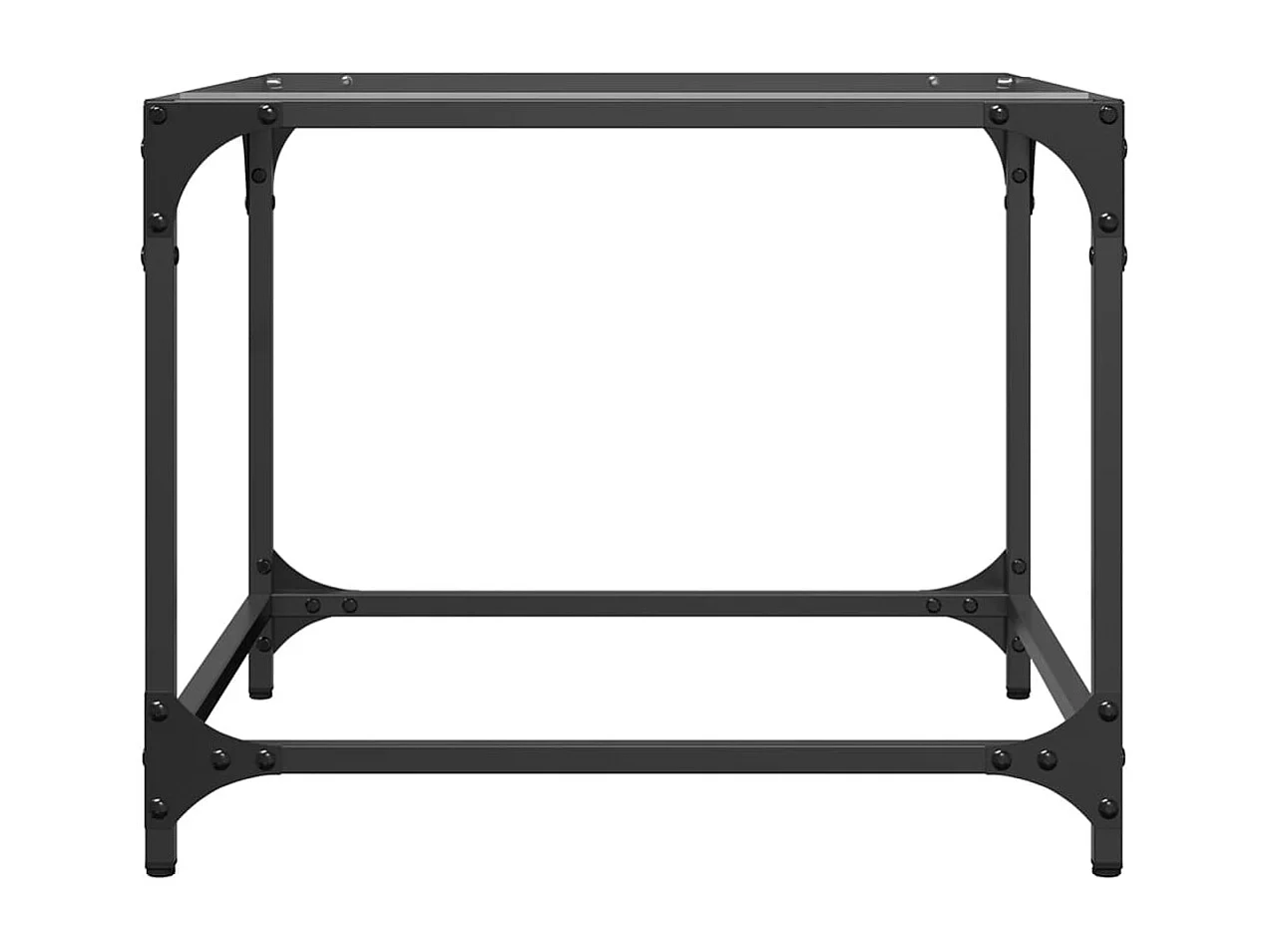 Tables basses avec dessus en verre transparent 2 pcs acier