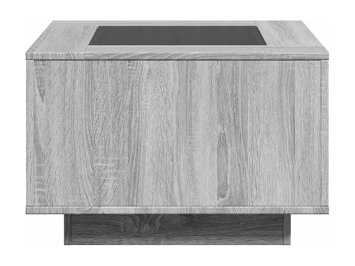 Table basse avec LED sonoma gris 60x60x40 cm bois d'ingénierie