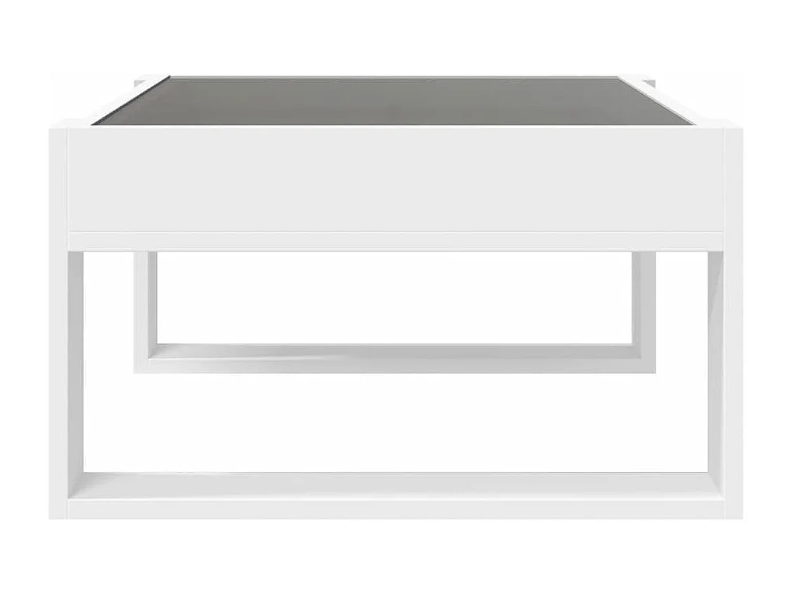Table basse avec LED infini blanc 70x53x30 cm