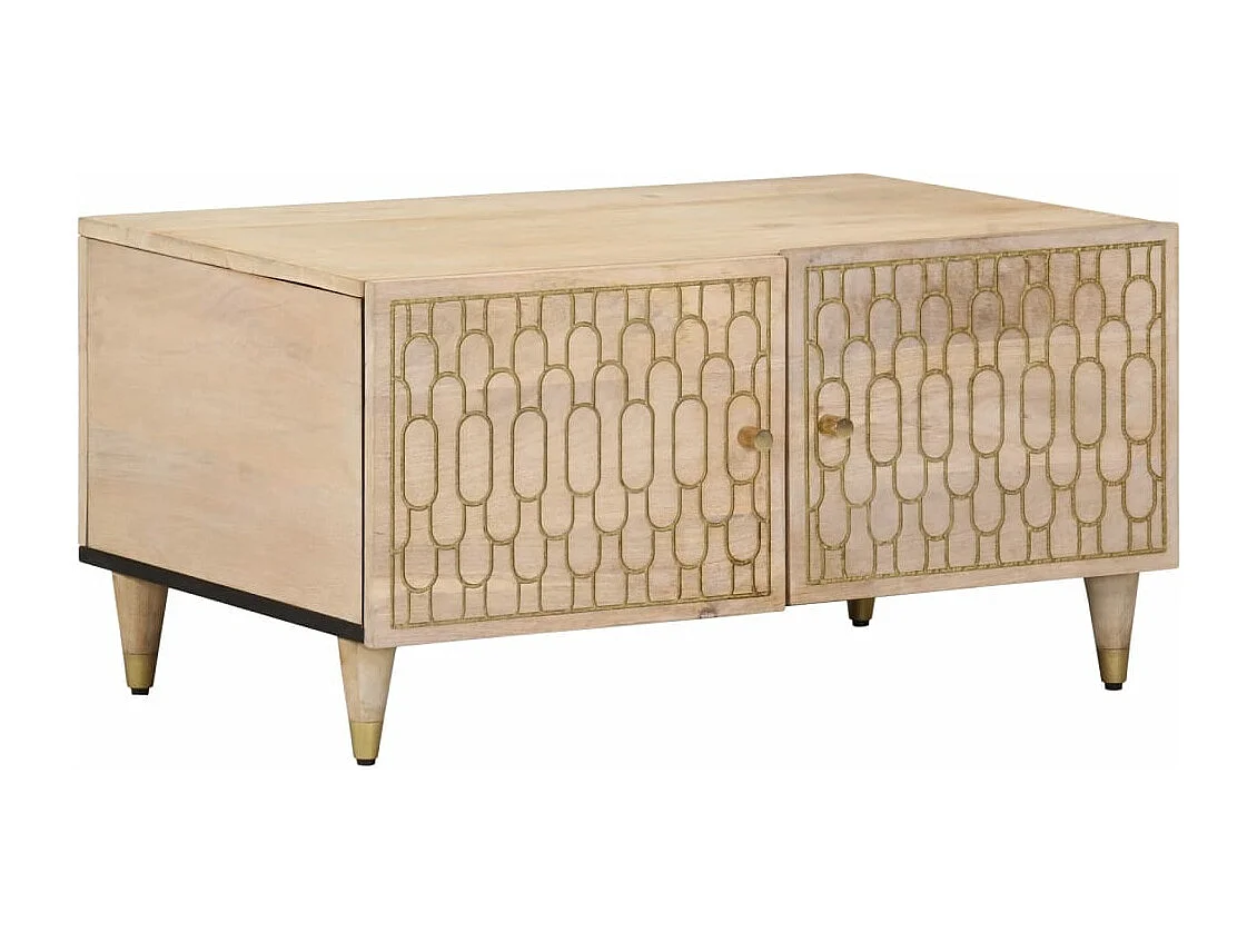 Tavolino da Salotto 80x50x40 cm Legno Massello di Mango