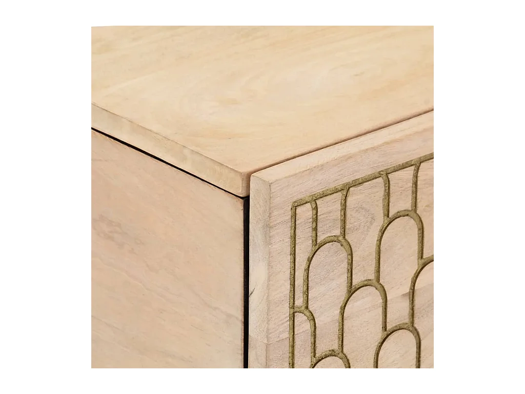 Tavolino da Salotto 80x50x40 cm Legno Massello di Mango