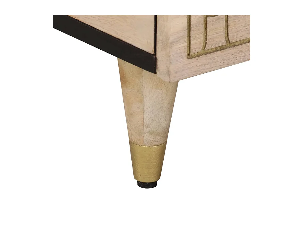 Tavolino da Salotto 80x50x40 cm Legno Massello di Mango