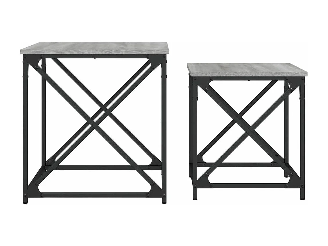 Tables basses gigognes 2 pcs sonoma gris bois d'ingénierie