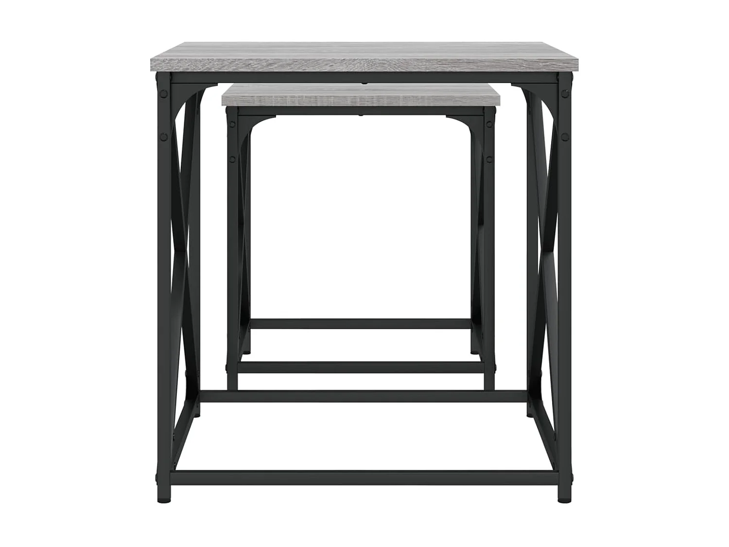 Tables basses gigognes 2 pcs sonoma gris bois d'ingénierie