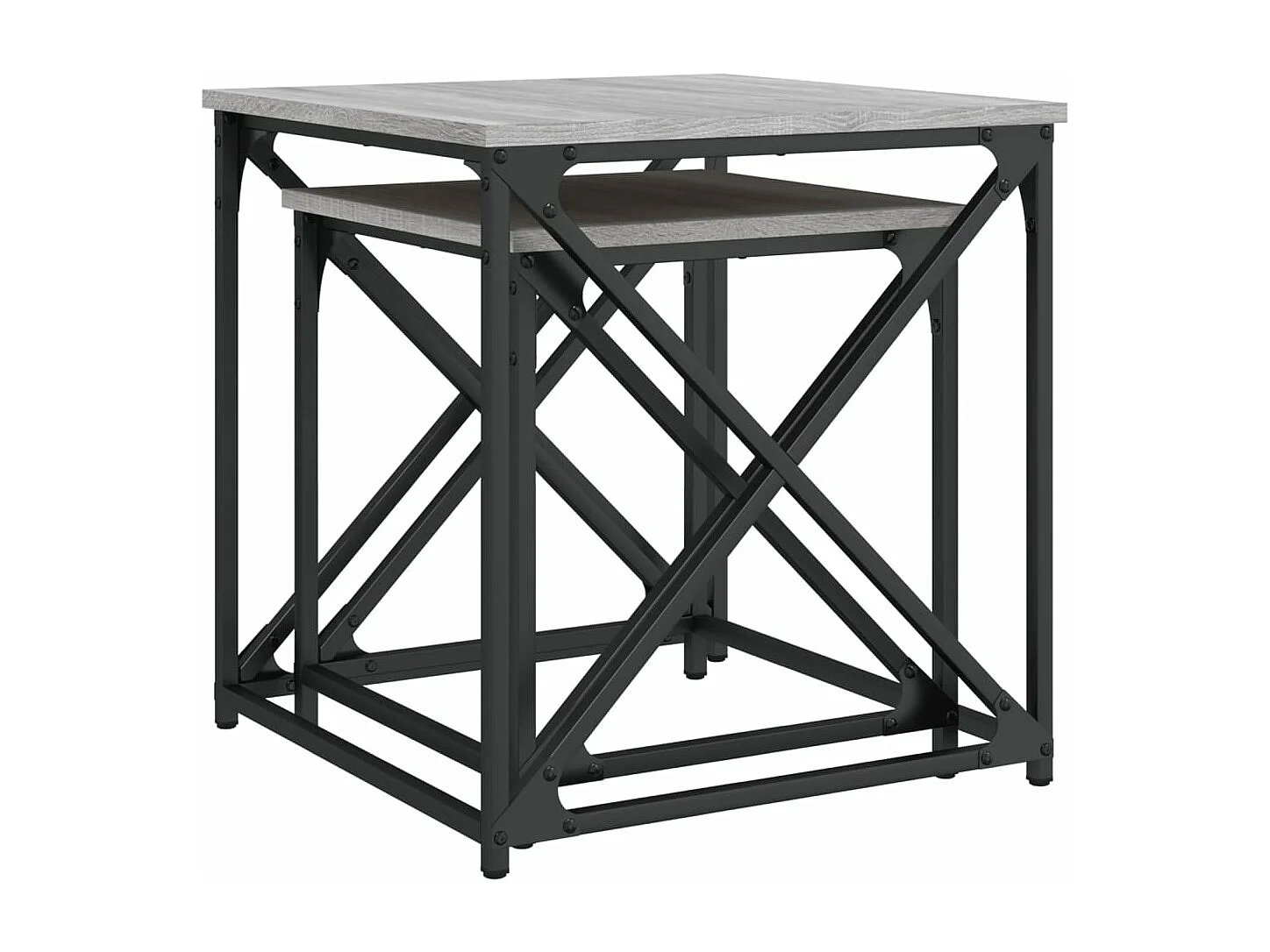 Tables basses gigognes 2 pcs sonoma gris bois d'ingénierie