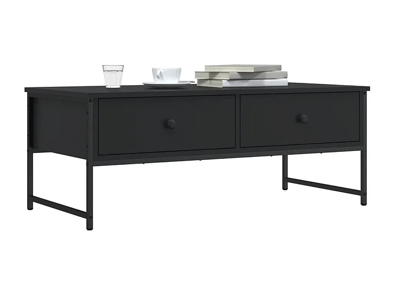 Table basse noir 101x49x39,5 cm bois d'ingénierie