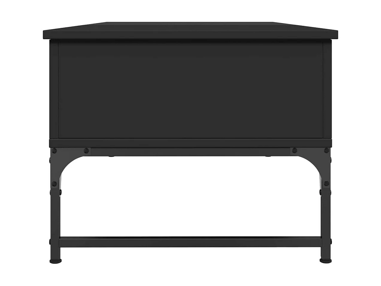 Table basse noir 100x50x40 cm bois d'ingénierie et métal