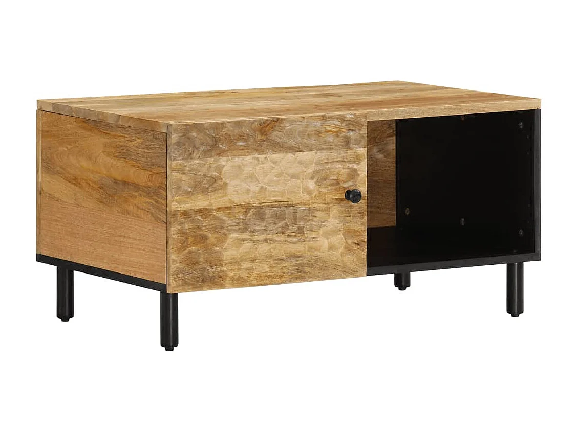 Tavolino da Salotto 80x50x40 cm Legno Massello di Mango