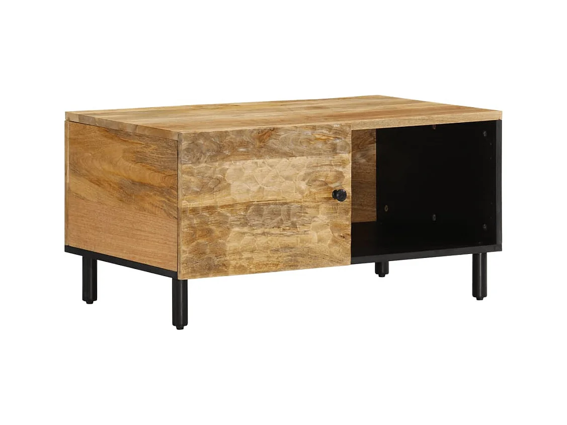 Tavolino da Salotto 80x50x40 cm Legno Massello di Mango