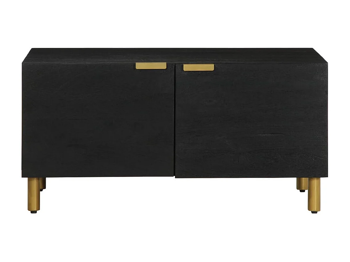 Salontafel 80x50x40 cm bewerkt hout zwart