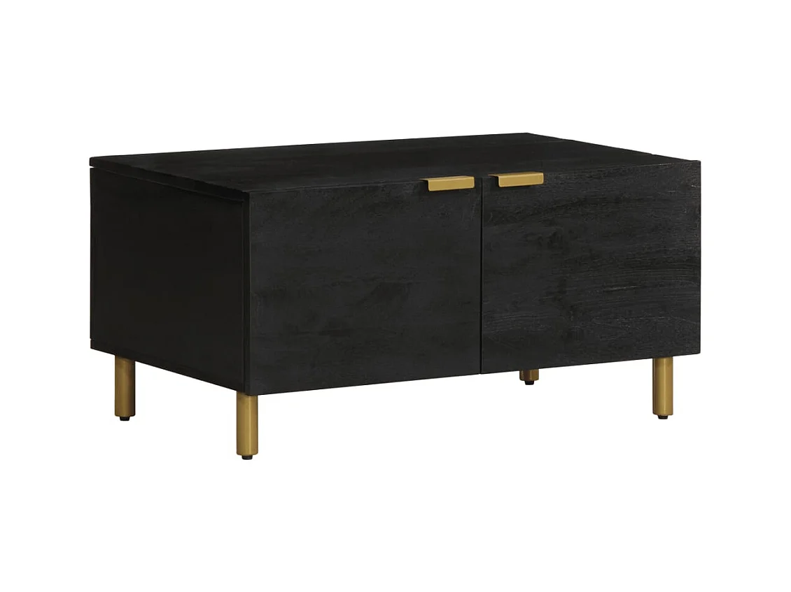 Tavolino da Salotto Nero 80x50x40 cm in Legno Multistrato